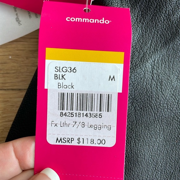 NWT Commando Faux Leather Leggings. Size Medium - Picture 5 of 5